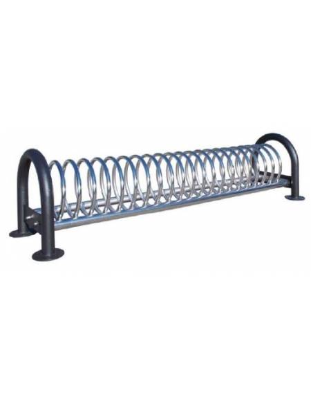 Portabici a 3 posti con rastrelliera realizzata in acciaio inox, fianchi zincati e verniciati  - cm 150x50x50,5h