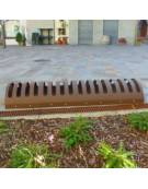 Portabici formato da elementi fissati tra di loro, in acciaio zincato, 5 posti bifacciali - cm 148,5x60,5x28,6h