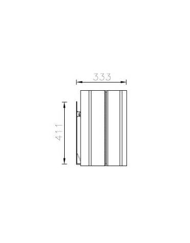 Cestino portarifiuti con fissaggio a muro, contenitore ricoperto di doghe in legno di pino - cm 31,5x39x120h