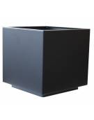 Fioriera quadrata in acciaio inox con fori di scolo per l’eliminazione dell’eccesso d’acqua - cm 80X80X100h