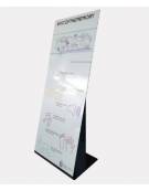 Leggio in lamiera di acciaio piegata, zincato e verniciato per esposizione - da tassellare - cm 80x54x200h