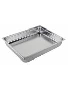 BACINELLA INOX GASTRONORM GN 2/1 IN ACCIAO INOX AISI 304 - mm 650x530x150h - Capacità lt. 43,1