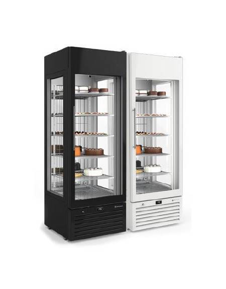 Vetrina porta singola pasticceria/gelateria ventilata positiva/negativa no-frost +5° -22°C-Colore Nero o Bianco-cm 66,8x77,3X200