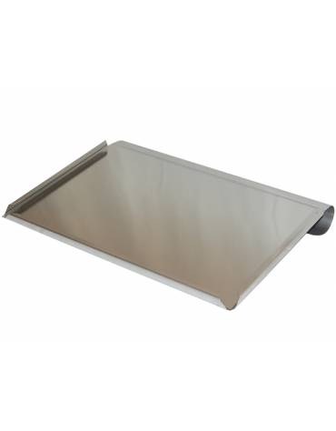 Porta cartelle in acciaio inox, formato A4 con plexiglass trasparente - cm 34x23