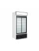 ESPOSITORE BEVANDE REFRIGERATO DOPPIA PORTA SCORREVOLE - TEMPERATURA +1° +10°C - CM 100X74X200H