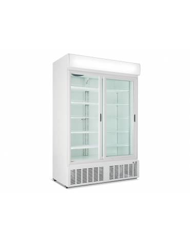 Espositore refrigerato ventilato - doppia porta, temp. +2° C/ +8° C -  670 litri - L 1120 mm x P 610 mm x H 1973 mm