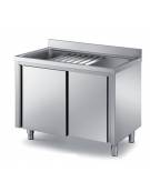 Lavapentole inox armadiato Dimensioni cm.100x60x85/90h