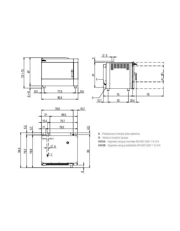 Forno Elettrico a Convenzione 4 Teglie 429x345 mm - Manuali - Pasticceria - Forni  elettrici Professionali - Forni e lievitatori professionali - Linee  Professionali