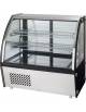 Vetrina fredda espositore refrigerata ventilata da banco +2° +8°C con vetri curvi cm. 69,5x58x67h