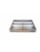 Cassetto in alluminio con Guide e 6 divisori- Frontale trasparente