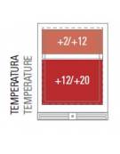 Vetrina per vini ventilata - 1 porta - N° 46 Bottiglie vino  - doppia temperatura +2°C+12°C / +12°C +20°C - cm 59,5x57,3x82h