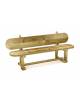 Panchina con schienale per 3 bambini in legno di pino nordico impregnato - cm 150x36x65h - Età d'uso da 2 a 8 anni