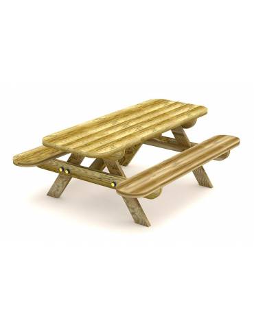 Tavolo pic-nic per i più piccoli in legno di pino nordico - cm 150x120x55h