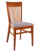 Sedia in legno con schienale alto e seduta imbottita - cm 48x41x96h