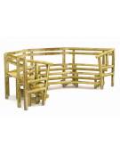 Anfiteatro per bambini realizzato in legno di pino nordico impregnato  - cm 267x519x164h