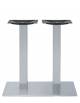 Base doppia in acciaio inox satinato cm 40x75x73H per tavolo rettangolare