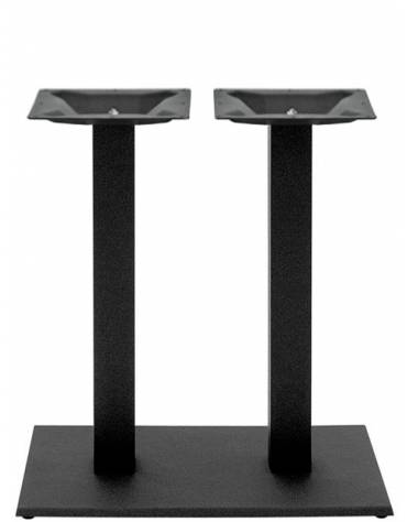 Base doppia in acciaio verniciato COLORE NERO cm 40x70x72h - per tavolo rettangolare max cm 120x80