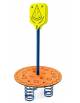 Gioco a molla a forma di pizza, struttura in HDPE - 2 posti - cm Ø99x187h