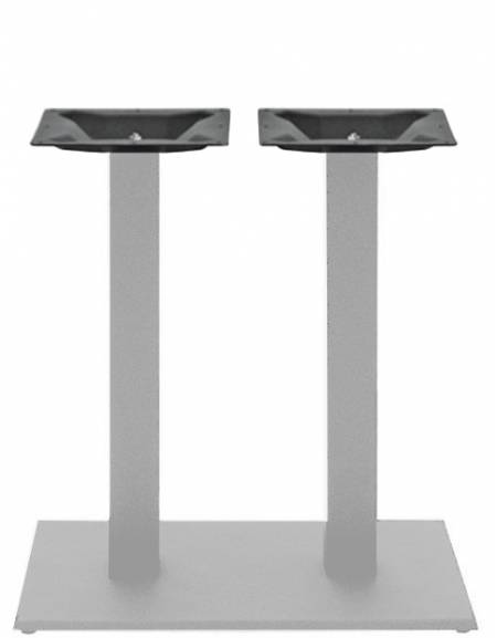 Base doppia in acciaio verniciato COLORE GRIGIO cm 40x70x72h - per tavolo rettangolare max cm 120x80