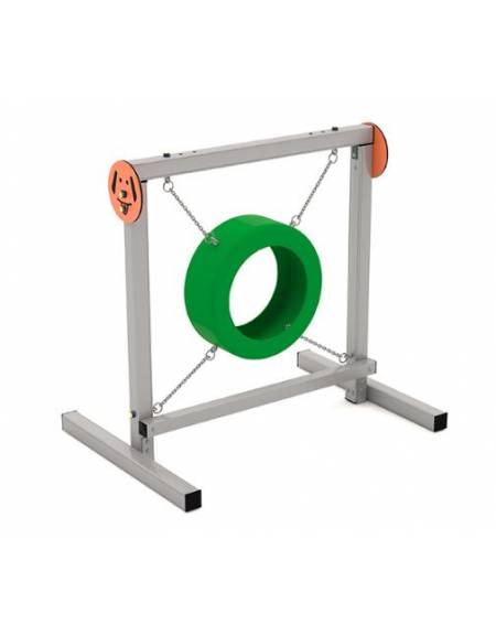 Dog Jump in the wheel per cani - pali portanti in alluminio, ruota in gomma e catene in acciaio - cm 168x120x161h Dog Jump in the wheel per cani - pali portanti in alluminio, ruota in gomma e catene in acciaio - cm 168x120x161h
