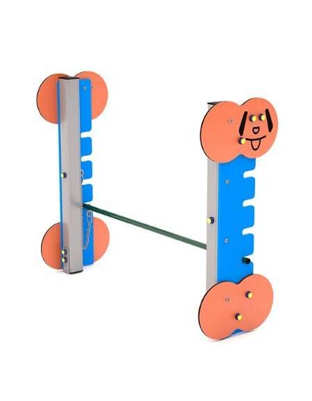 Dog high jump per cani - pali portanti in alluminio, pareti laterali in HDPE, tubo per salto in acciaio - cm 156x50x120h
