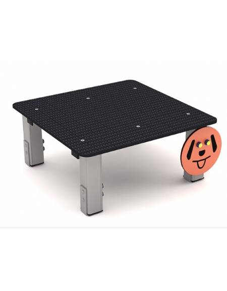 Dog table per cani - pali portanti in alluminio, asse in MDPE- cm 90x90x39h