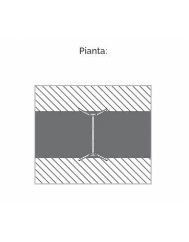Altalena "zero legno" 2 posti, in alluminio e trave acciaio, sedili a orsetto, da interrare o filo pavimento - cm 185x335x240h