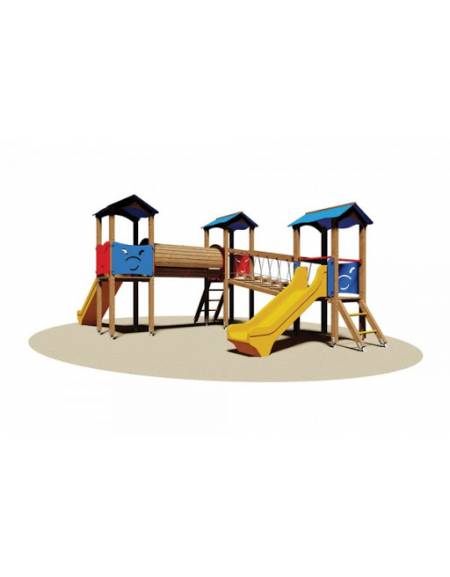 Parco Giochi in Legno per Bambini Torrette Altalene Scivolo