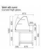 Vetrina a caldo secco da cm. 150