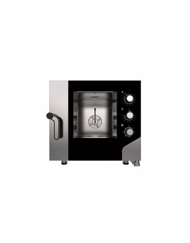 Forno elettrico combinato convezione vapore 5 teglie 1/1 GN con pannello elettromeccanico - cm 73x85,5x70h