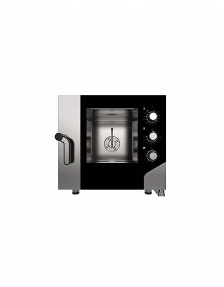 Forno elettrico combinato convezione vapore 5 teglie 1/1 GN con pannello elettromeccanico - cm 73x85,5x70h