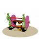 Gioco a Molla inclusivo Lumaca Biposto con figura in legno - seduta accessibile - cm 65x85x90h