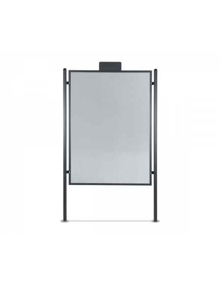 Tabellone in acciaio per pubbliche Affissioni - con pannello in lamiera cm 100x140h - ingombro max cm 120x6x290h