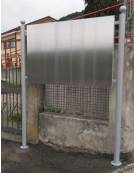 Bacheca in acciaio zincato con pannello in alluminio cm 200x150 - Da inghisare - Larghezza esterna cm 228