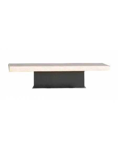 Panchina piana, elegante, con seduta in cemento e finiture in lamiera acciaio- cm 230x55x45h Panchina piana, elegante, con seduta in cemento e finiture in lamiera acciaio- cm 230x55x45h