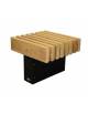 Panchina mini senza schienale in legno di pregio e acciaio zincato verniciato - cm 56x56x45h