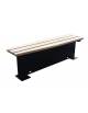 Panchina senza schienale, elegante, con seduta in legno di pino e struttura centrale zincata verniciata - cm 230x55x45h