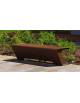 Panchina con schienale, interamente realizzata in acciaio zincato e verniciato - da tassellare - cm 180x52x45h