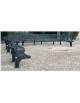 Panchina angolare con schienale esterno, struttura in acciaio zincato e verniciato - cm 177,6x117,8x76,9h