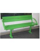Panchina con schienale interamente in acciaio zincato e verniciato - senza braccioli - cm 150x53,1x80,6h
