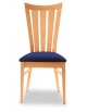 Sedia 320 in legno con seduta in stoffa o skay - cm 45x44x97,5h