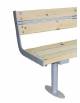 Panchina 1 posto con schienale, seduta in legno di pino e struttura acciaio verniciato - cm 60x53,1x80,5h