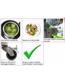 Centrifuga per insalata e verdure con cesto da Kg 12 - Cesto in acciaio inox - cm 54x75x81,5h
