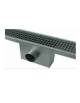 CHIUSINO CENTRALE A CASSETTA CON SIFONE , COPERCHIO GRIGLIATO E SCARICO CENTRALE - CM 180X25 - DIAMETRO MM 80