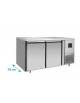 Tavolo Refrigerato  2 porte ventilato -2° +8°C in acciaio Inox - Tropicalizzato - teglie GN 1/1 - CLASSE A - cm 136×70×85h