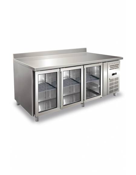 Tavolo refrigerato con alzatina 3 Porte cm. 179,5x70x85h