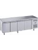 Tavolo refrigerato 4 Porte ventilato gastronomia frigorifero positivo +2° +8°C - CLASSE D - Dimensioni Cm. 223x70x85h