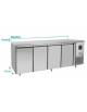 Tavolo Refrigerato ventilato in acciaio Inox - 4 porte - CLASSE A - temp. -2° +8°C - teglie GN 1/1 - mm 2230×700×850h