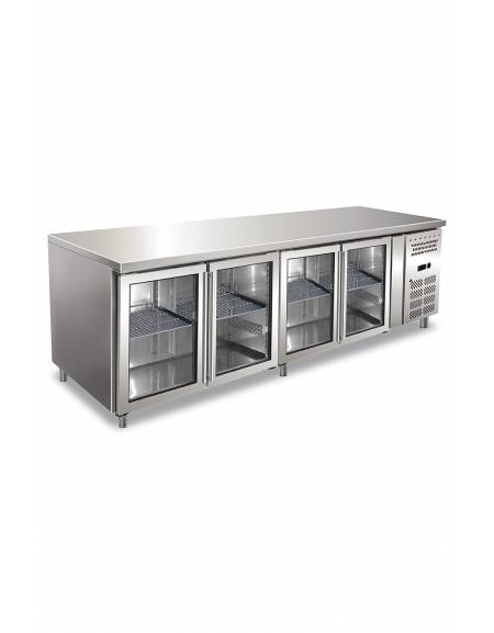 Tavolo refrigerato positivo 4 Porte cm. 223x70x85h