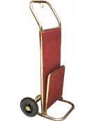 Carrello porta valigie. Acciaio ottonato e legno cm 56x70x120h